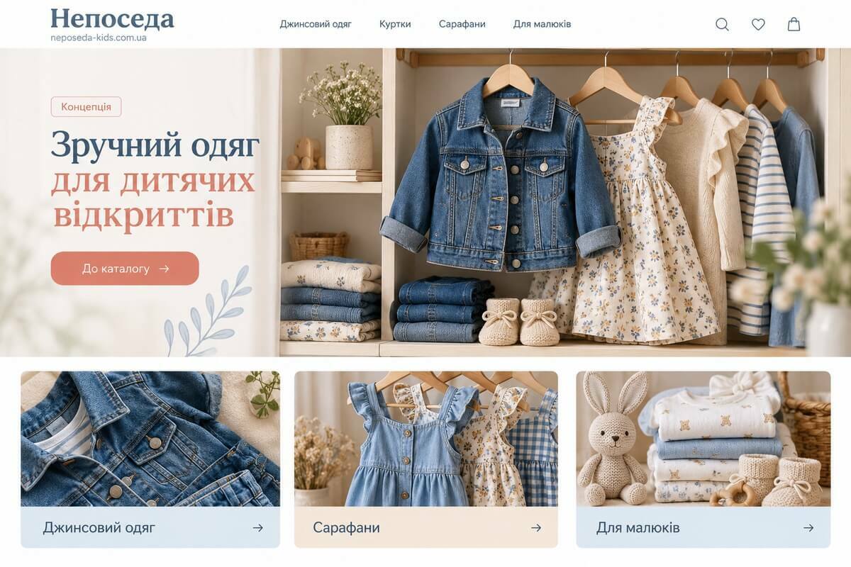 Концептуальная иллюстрация главной страницы Непоседа.