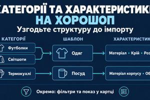 Як спроєктувати категорії та характеристики на Хорошопі до імпорту фото