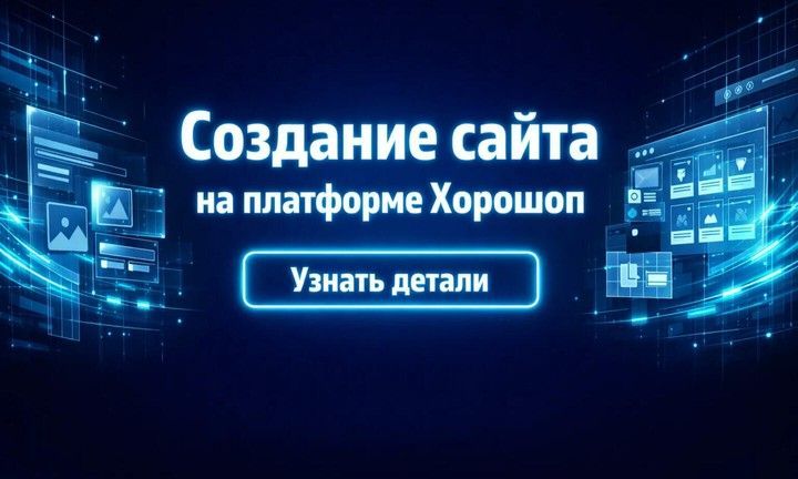 Створення сайту на Хорошоп – натисніть, щоб дізнатися деталі.